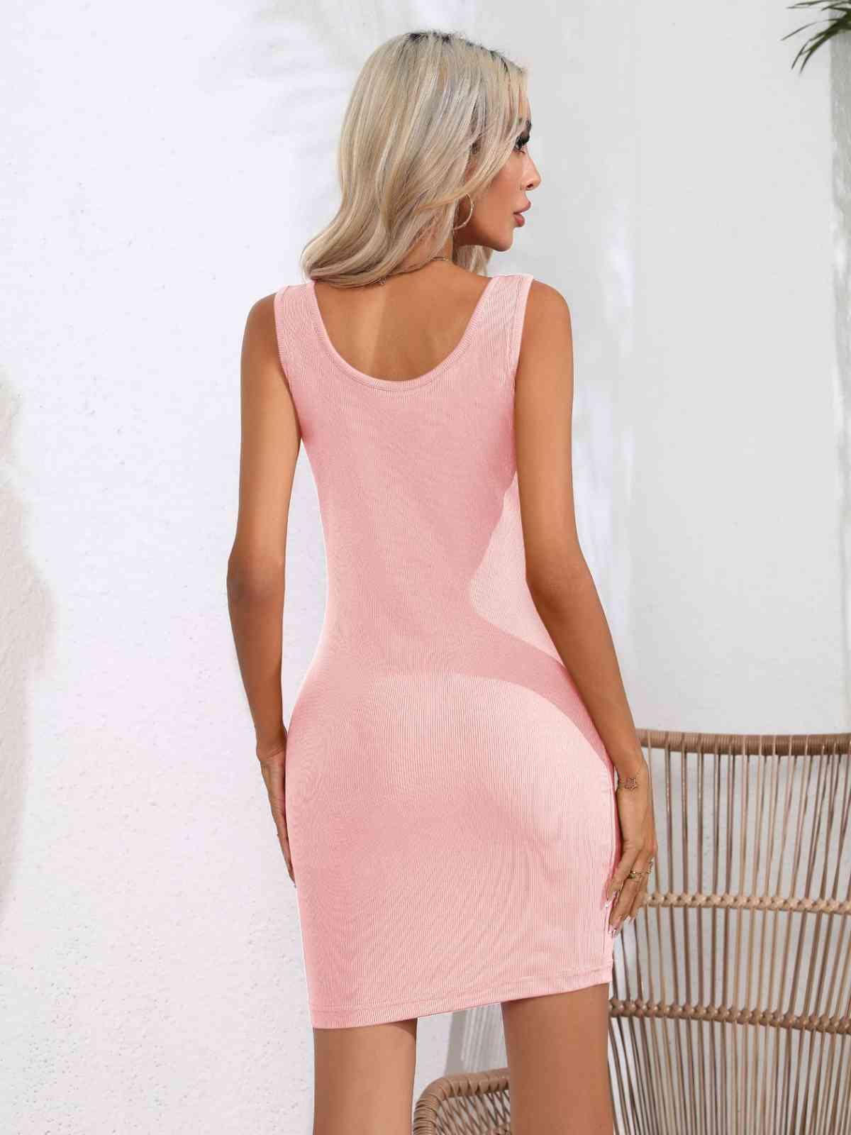 Scoop Neck Sleeveless Bodycon Dress - Lab Fashion, Home & Health