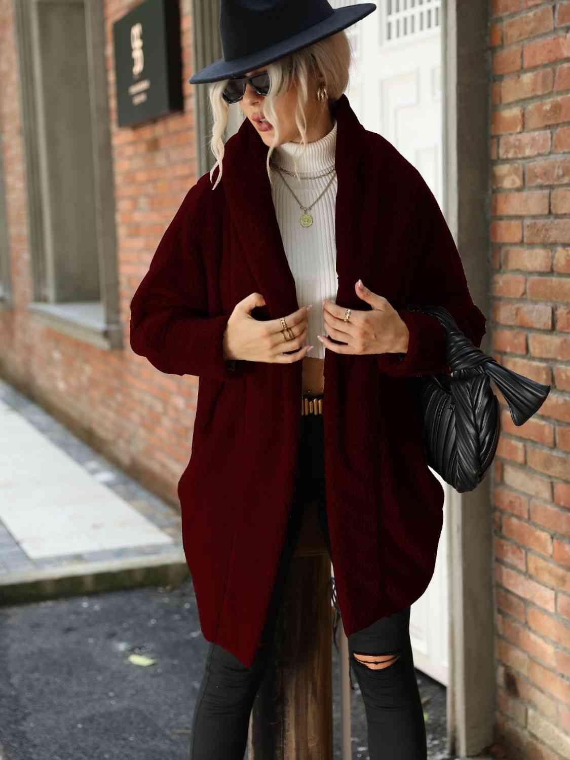 Open Front Hooded Teddy Coat - Lab Fashion, Home & Health