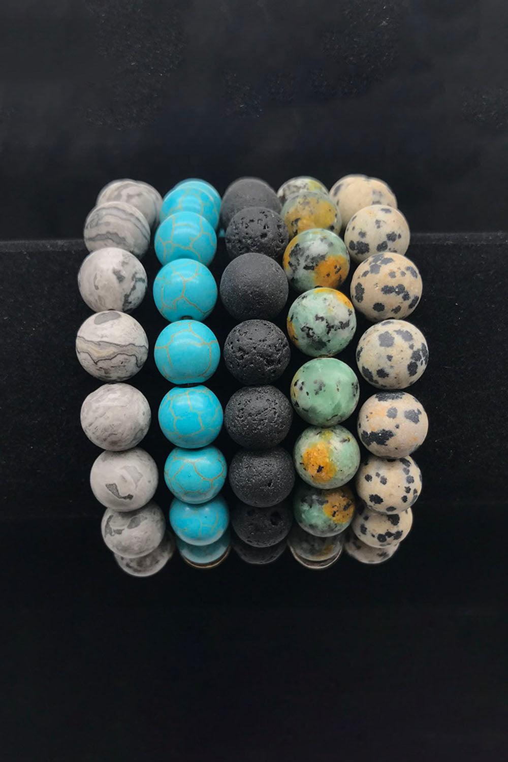 Natural Stone Beaded Bracelet - Lab Fashion, Home & Health