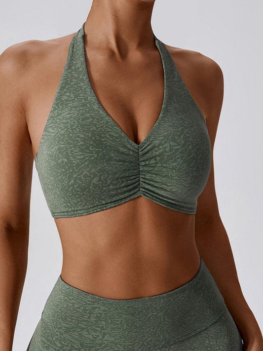 Halter Neck Sleeveless Sports Bra - Lab Fashion, Home & Health