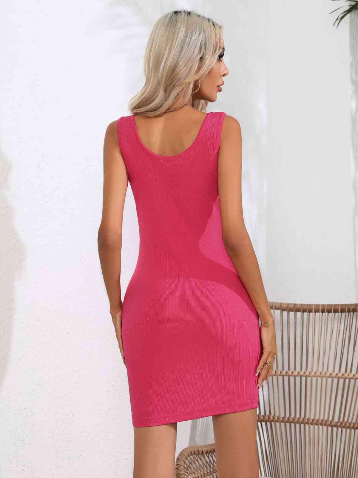 Scoop Neck Sleeveless Bodycon Dress - Lab Fashion, Home & Health