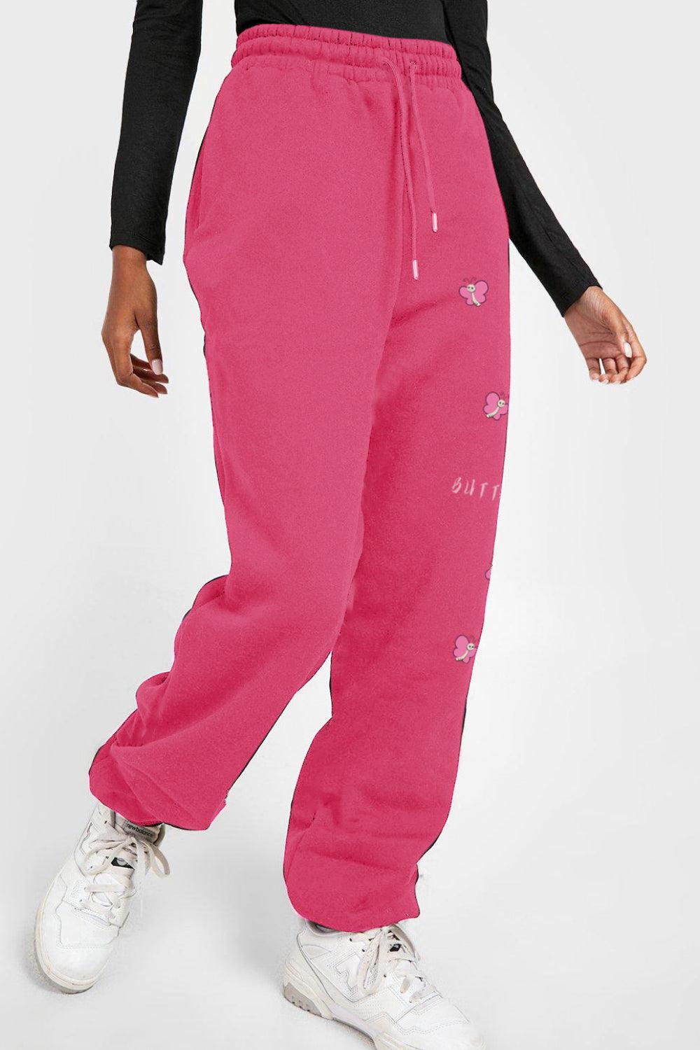 Simply Love Simply Love Full Size Drawstring BUTTERFLY Graphic Long Sweatpants - Lab Fashion, Home & Health
