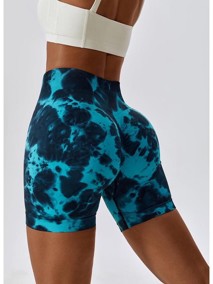 Tie Dye Wide Waistband Sports Shorts - Lab Fashion, Home & Health