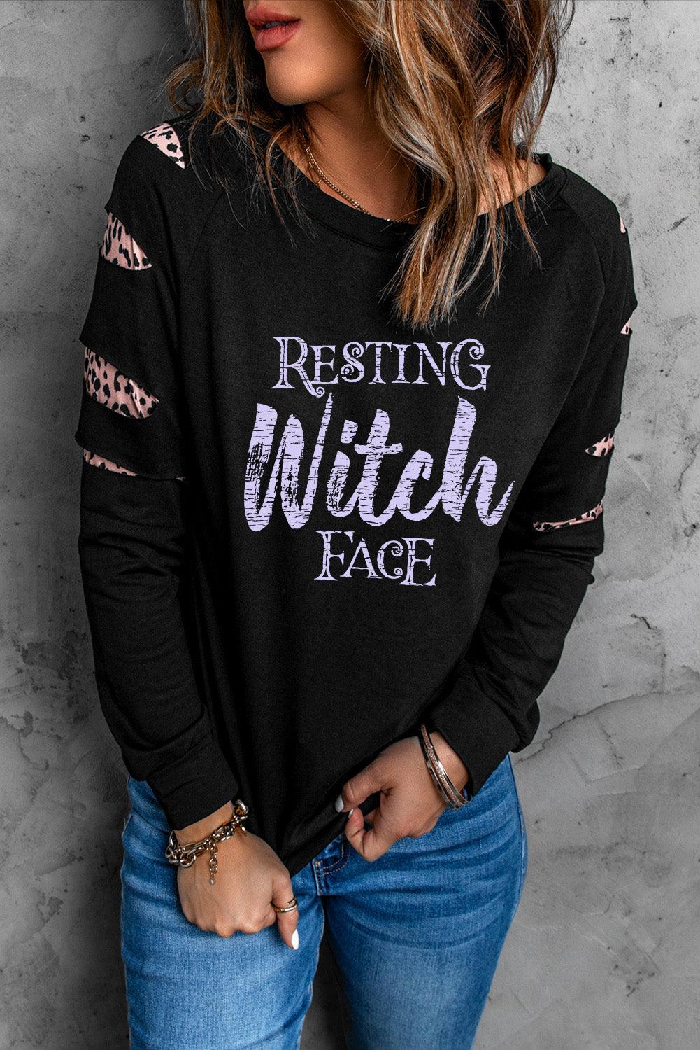 RESTING WITCH FACE Graphic Sweatshirt - Lab Fashion, Home & Health