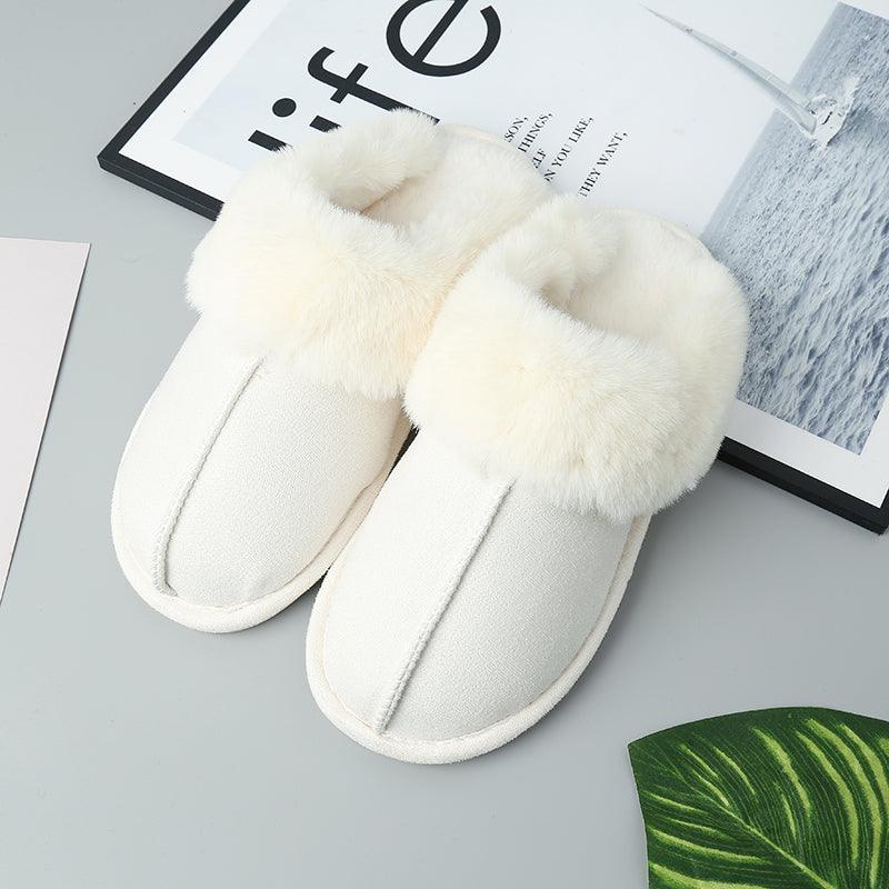 Faux Suede Center Seam Slippers - Lab Fashion, Home & Health