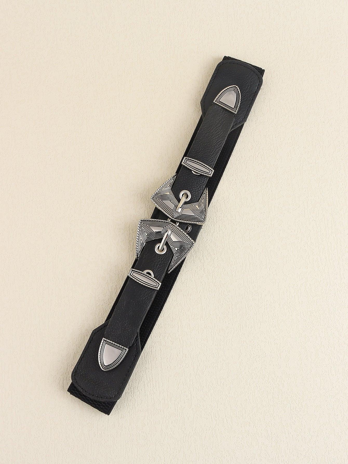 Double Buckle PU Leather Belt - Lab Fashion, Home & Health