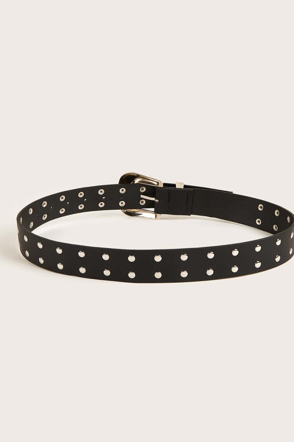 Double Row Studded PU Leather Belt - Lab Fashion, Home & Health