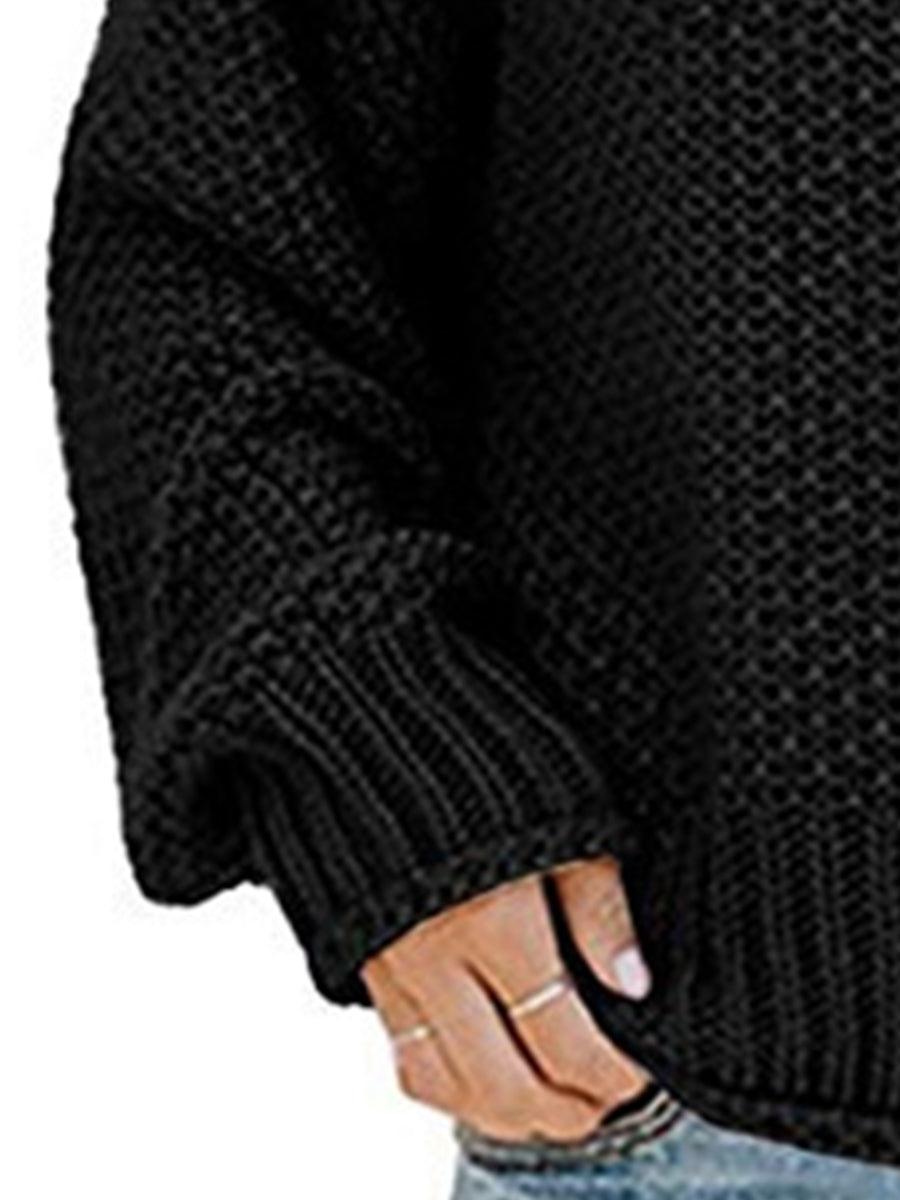 Turtleneck Dropped Shoulder Sweater - Lab Fashion, Home & Health