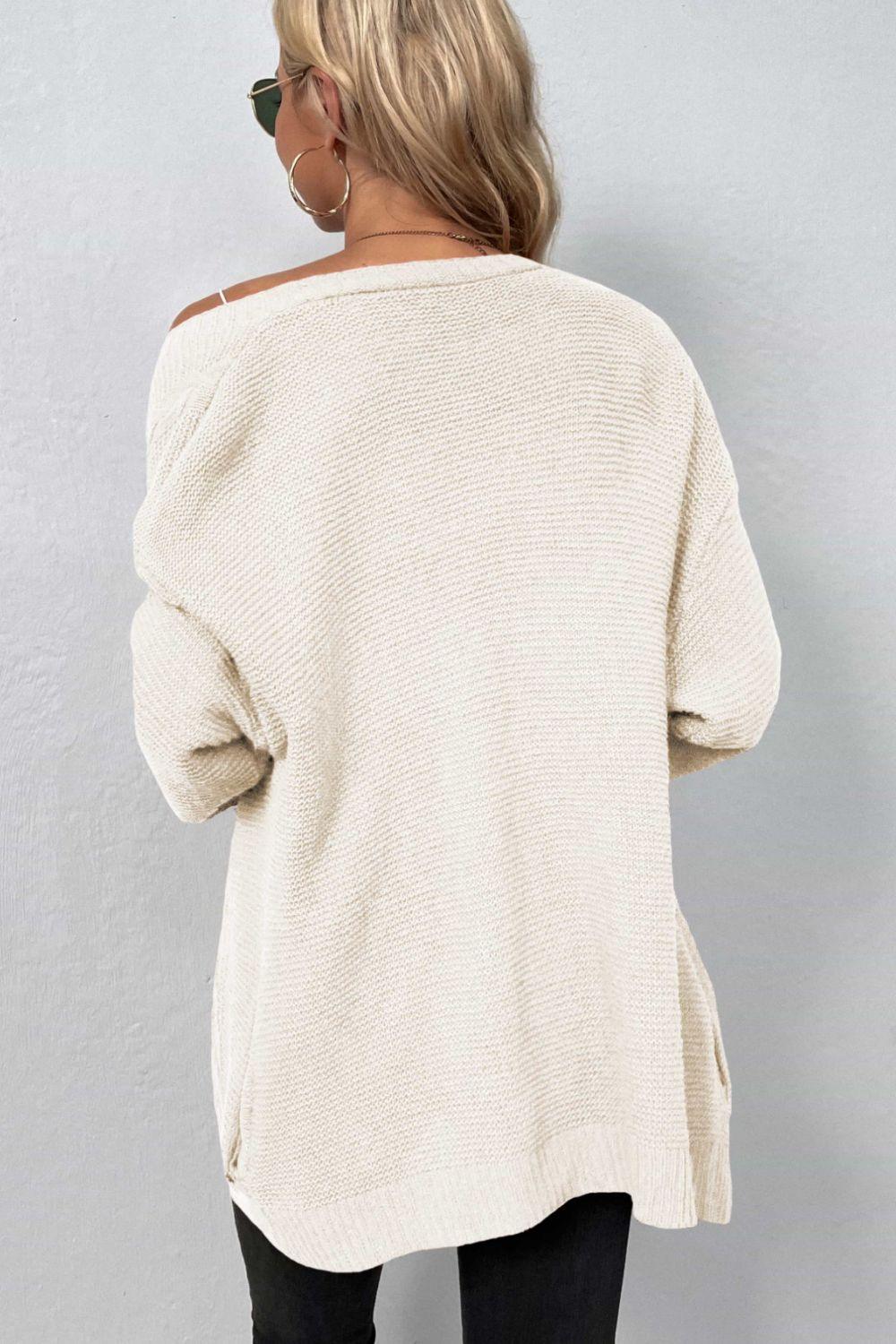 Open Front Cardigan with Pockets - Lab Fashion, Home & Health