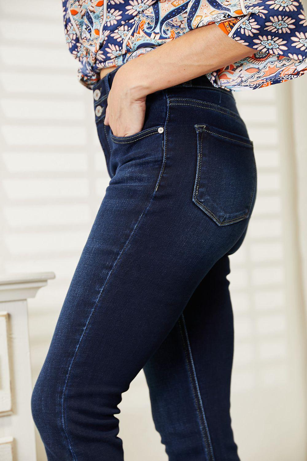Kancan Full Size High Rise Wide Waistband Bootcut Jeans - Lab Fashion, Home & Health
