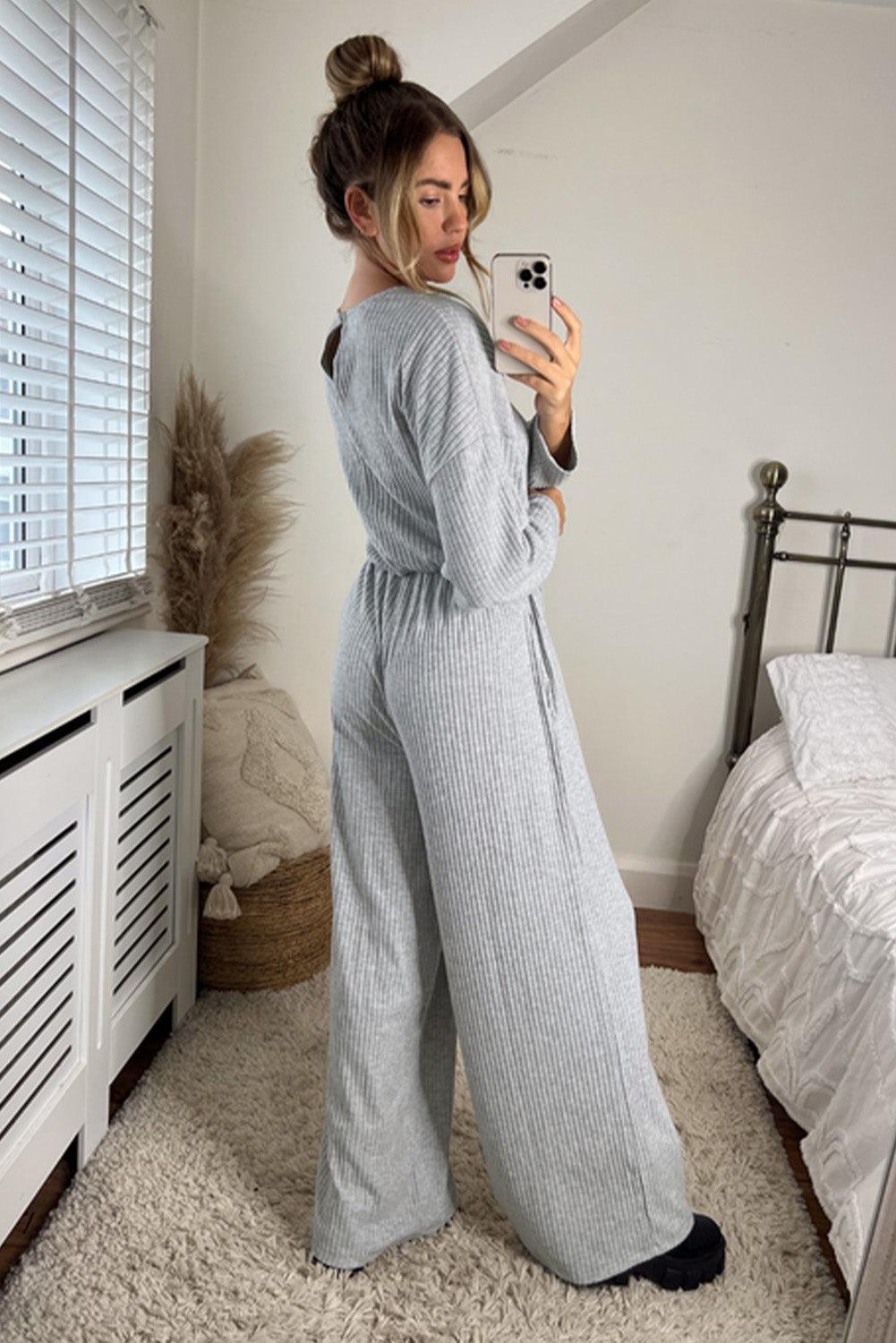 Long Sleeve Round Neck Jumpsuit - Lab Fashion, Home & Health