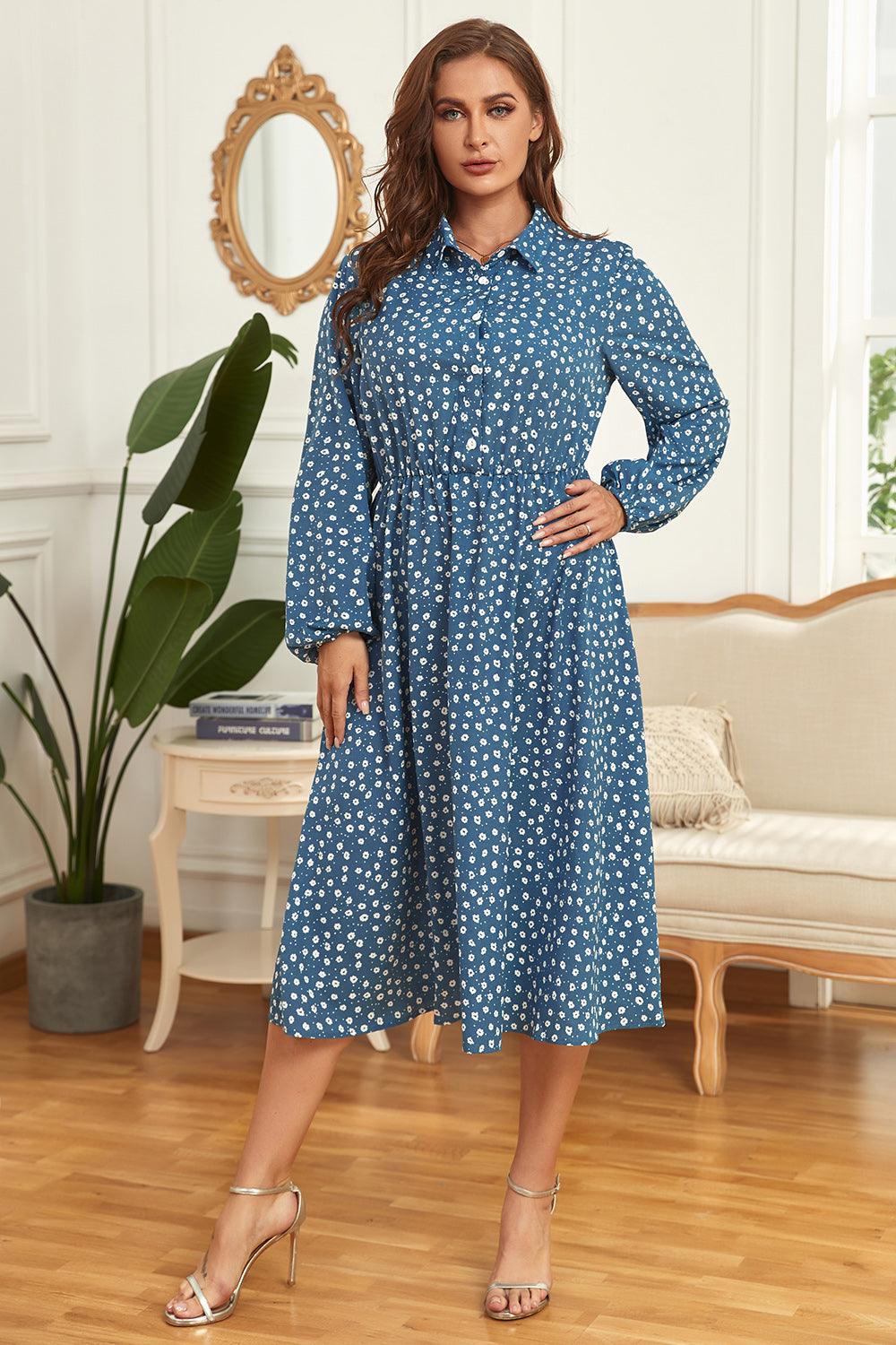 Plus Size Long Sleeve Casual Dress - Lab Fashion, Home & Health