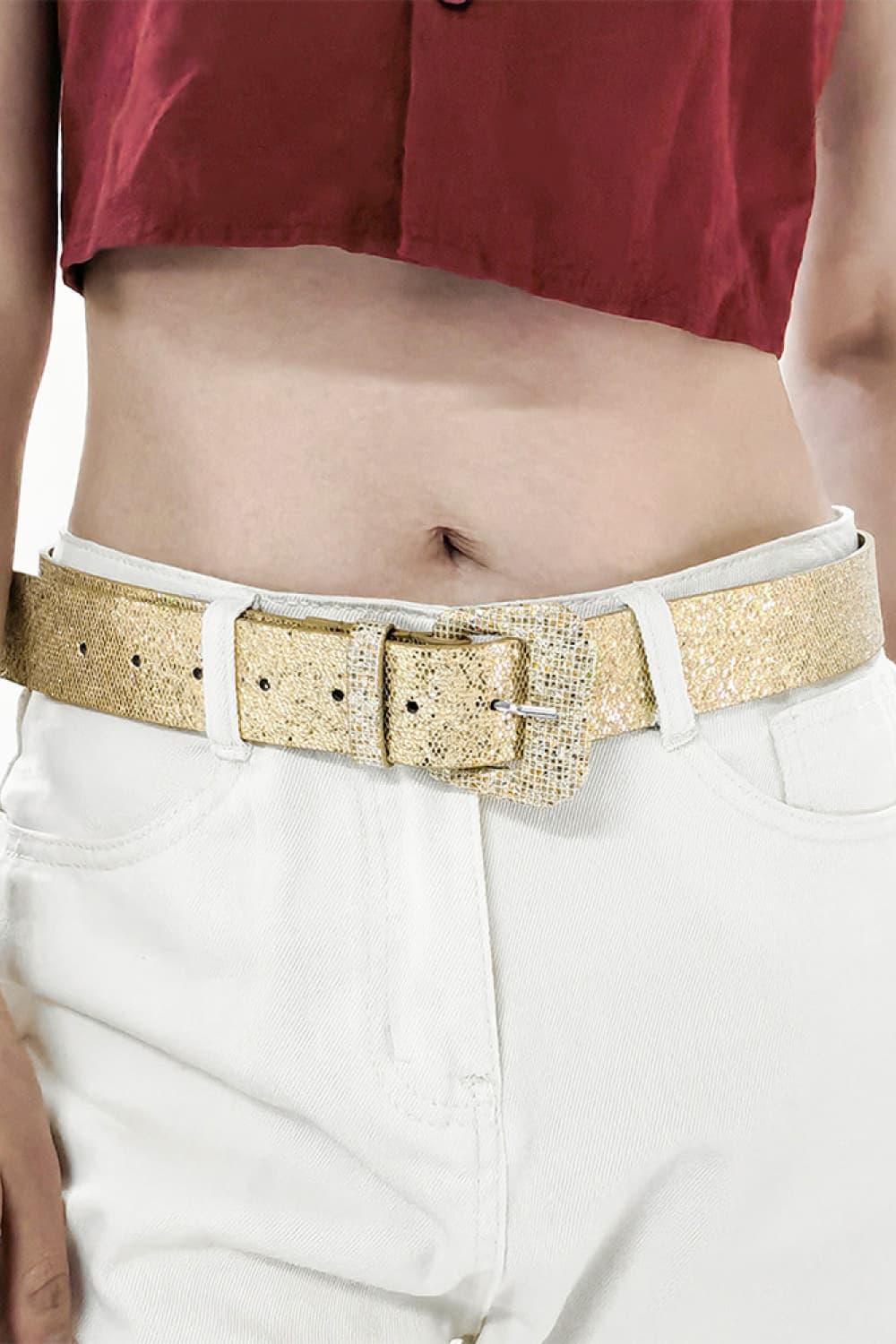 Glitter PU Leather Belt - Lab Fashion, Home & Health