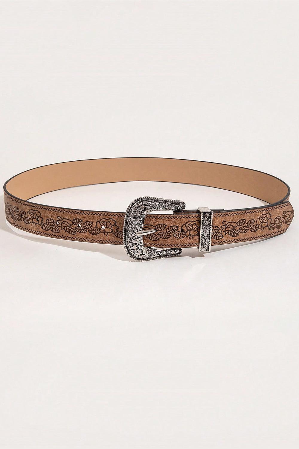 Floral PU Leather Belt - Lab Fashion, Home & Health