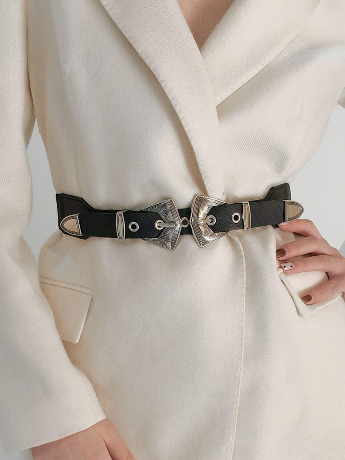 Double Buckle PU Leather Belt - Lab Fashion, Home & Health