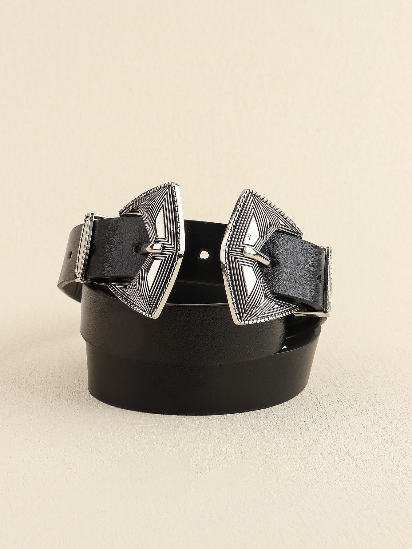 Double Buckle PU Leather Belt - Lab Fashion, Home & Health